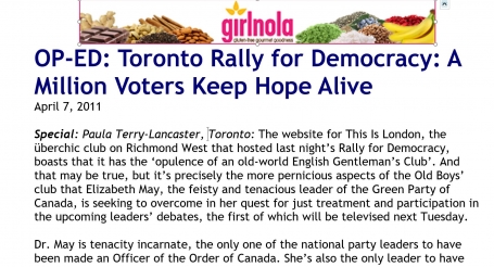 <b>Federal Parties&rsquo; Leaders&rsquo; Debate, April 2011 &ndash; The Toronto Star </b><p><br></p>