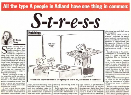 <b>Stress in the Advertising Industry &mdash; Marketing magazine</b><br>