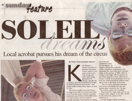 <b>Cirque du Soleil &mdash; The Barrie Advance</b>