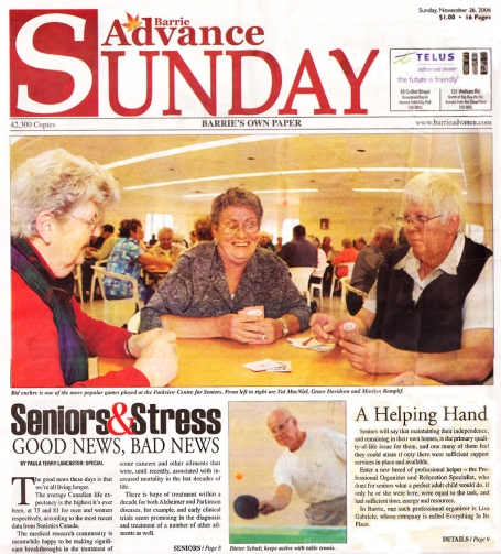 <b>Seniors&rsquo; Issues &mdash; The Barrie Advance</b>